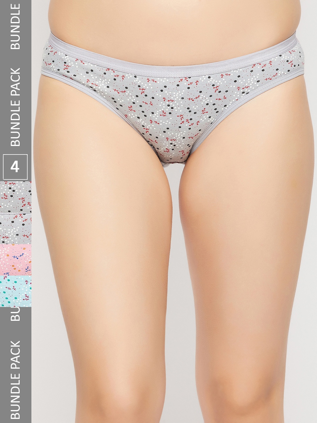 SECRETS BY ZEROKAATA Women Pack Of 4 Assorted Antimicrobial Printed Cotton Basic Briefs
SECRETS BY ZEROKAATA Women Pack Of 4 Assorted Antimicrobial Printed Cotton Basic Briefs