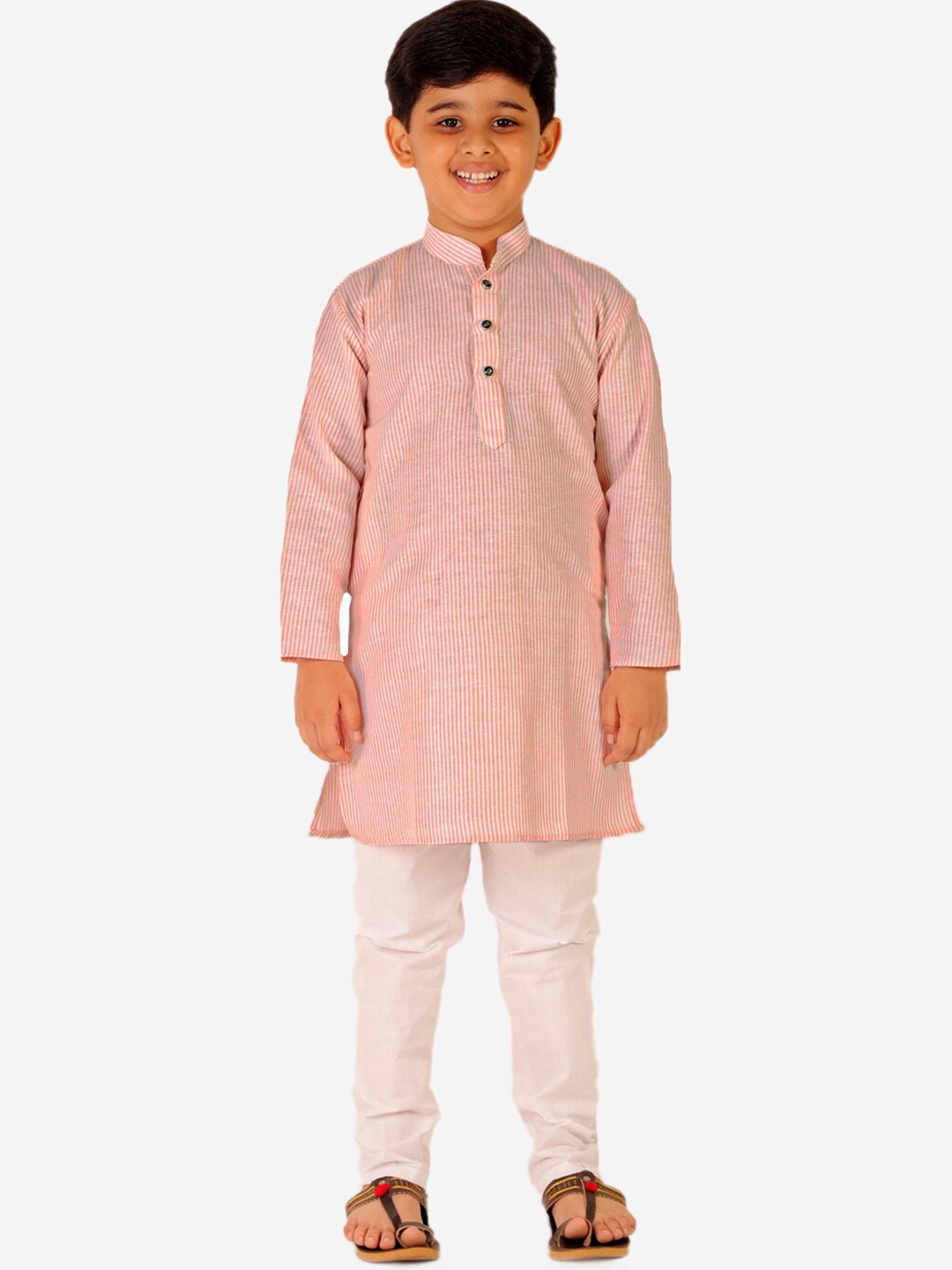 Pro-Ethic STYLE DEVELOPER Boys Striped Mandarin Collar Pure Cotton Kurta with Pyjamas, Orange
Pro-Ethic STYLE DEVELOPER Boys Striped Mandarin Collar Pure Cotton Kurta with Pyjamas, Orange