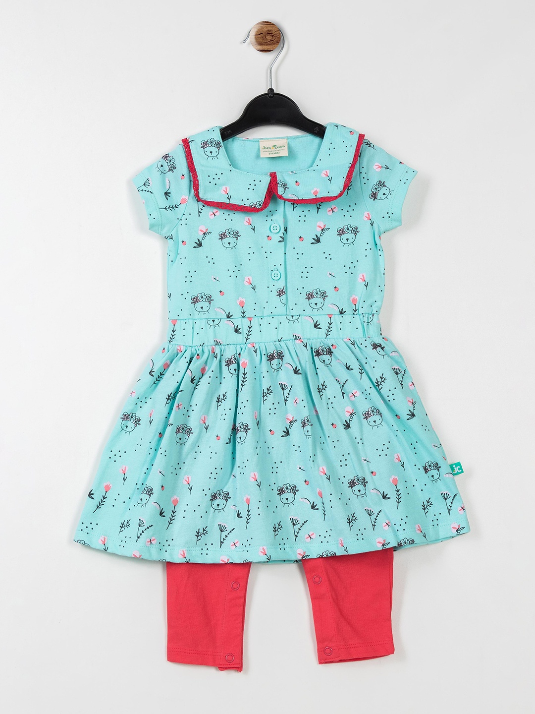 JusCubs Infants Conversational Printed Short Sleeves Pure Cotton Tunic With Leggings, Green
JusCubs Infants Conversational Printed Short Sleeves Pure Cotton Tunic With Leggings, Green