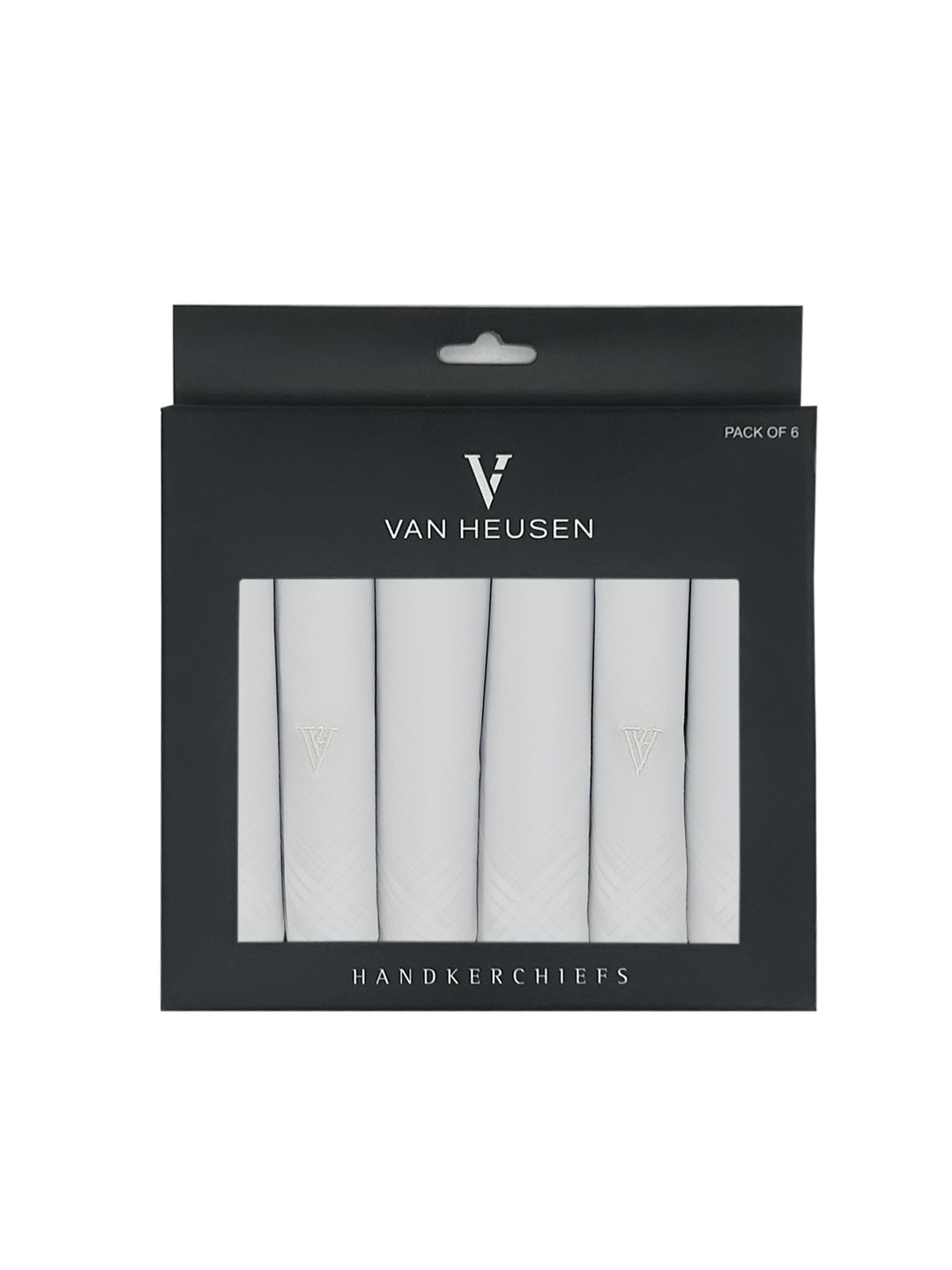 Van Heusen Men Pack Of 6 Striped With Brand Logo Embroidered Details Cotton Handkerchiefs, White
Van Heusen Men Pack Of 6 Striped With Brand Logo Embroidered Details Cotton Handkerchiefs, White