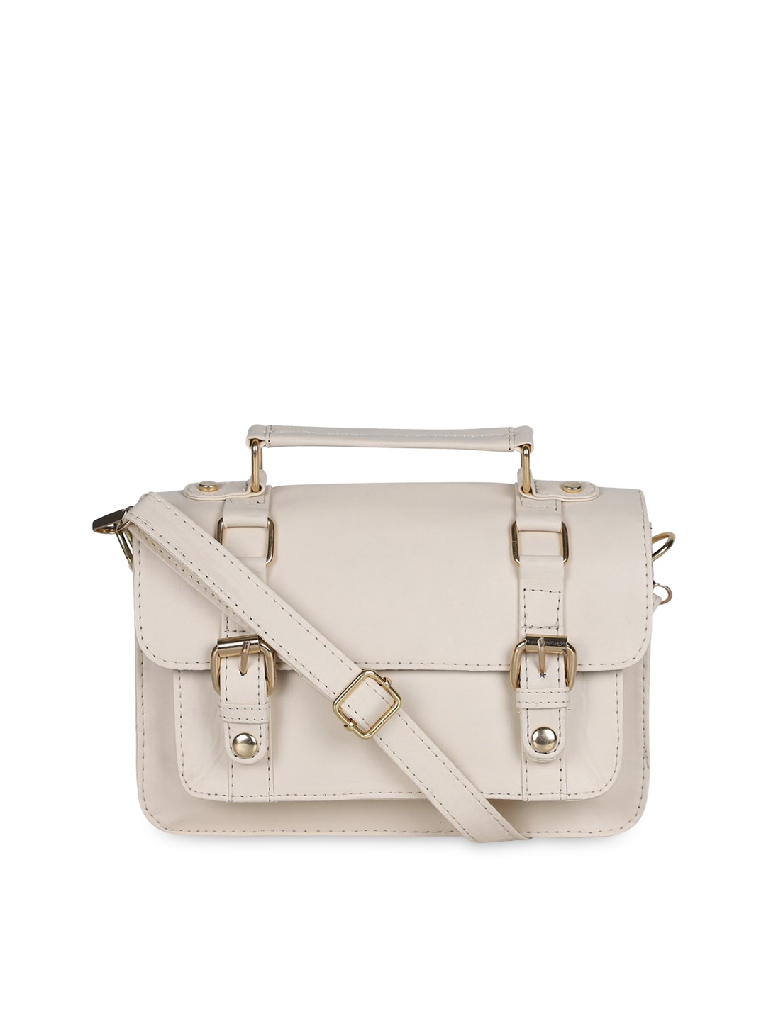 Bagsy Malone Structured Satchel Bag, Cream