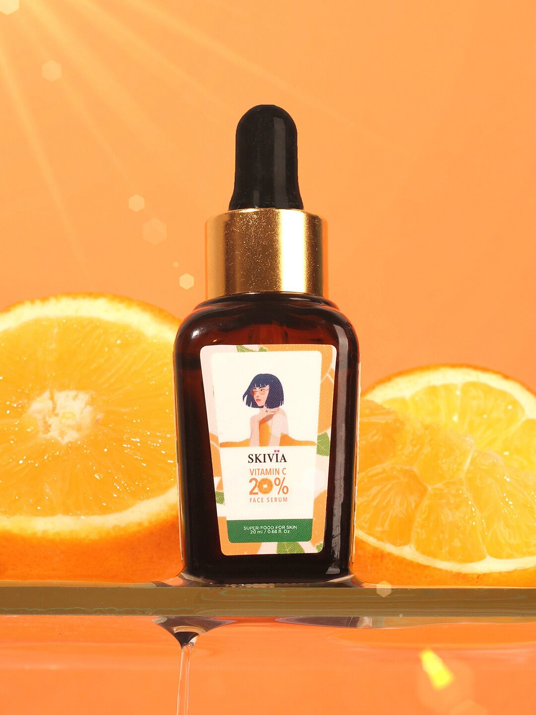 SKIVIA 20% Vitamin C Face Serum For Revives Glow & Battles Dullness - 20 ml, Transparent
SKIVIA 20% Vitamin C Face Serum For Revives Glow & Battles Dullness - 20 ml, Transparent