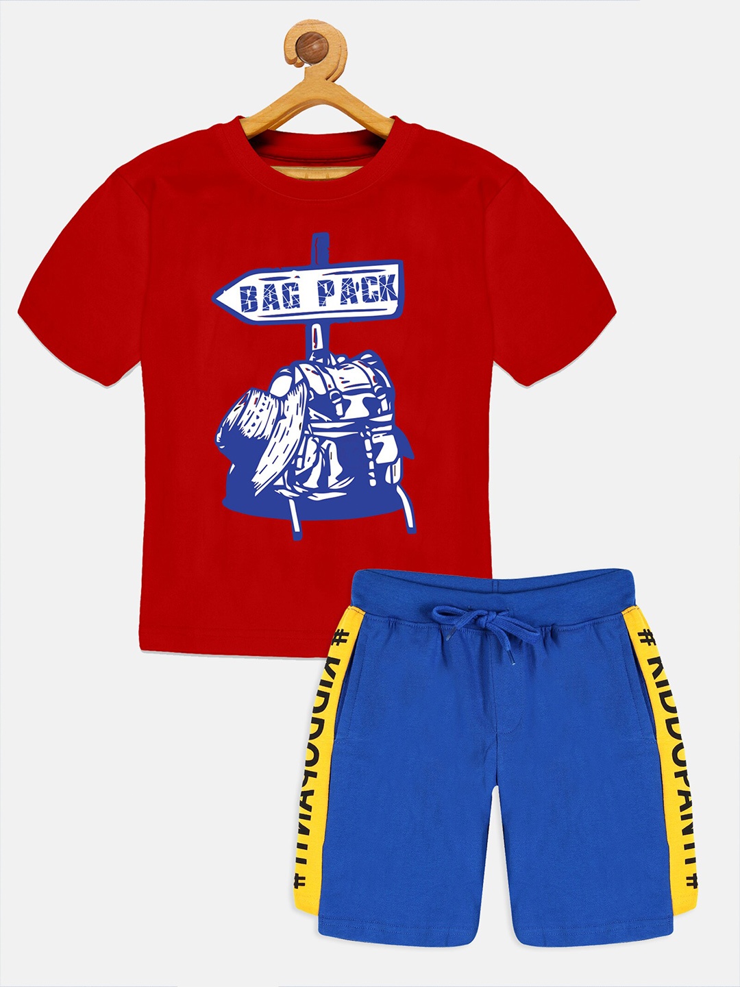 KiddoPanti Boys Printed Pure Cotton Short Sleeves T-shirt with Shorts Clothing Set, Red
KiddoPanti Boys Printed Pure Cotton Short Sleeves T-shirt with Shorts Clothing Set, Red