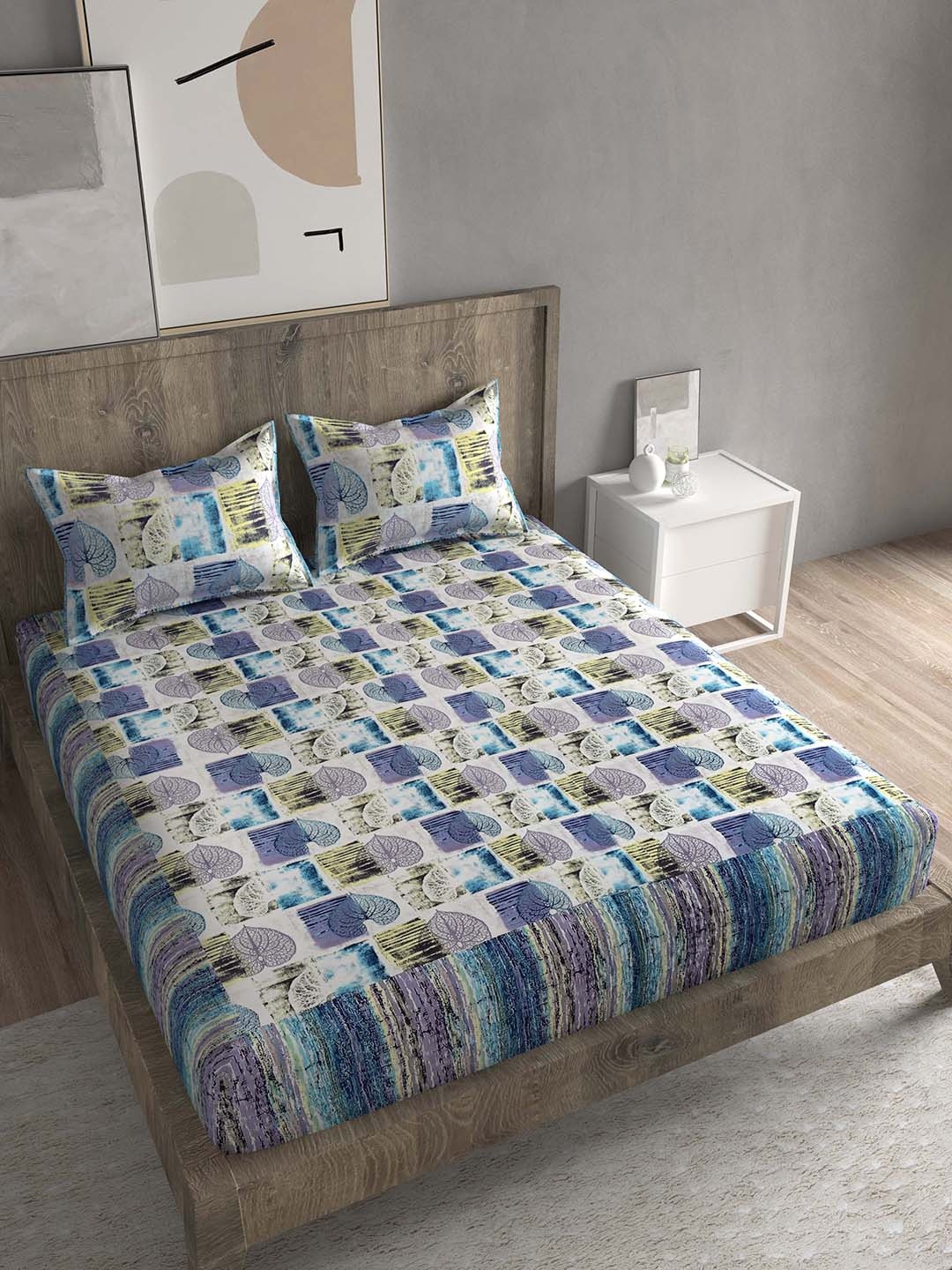 Spangle Blue & Purple Ethnic Motifs 260 TC Cotton King Bedsheet With 2 Pillow Covers
Spangle Blue & Purple Ethnic Motifs 260 TC Cotton King Bedsheet With 2 Pillow Covers