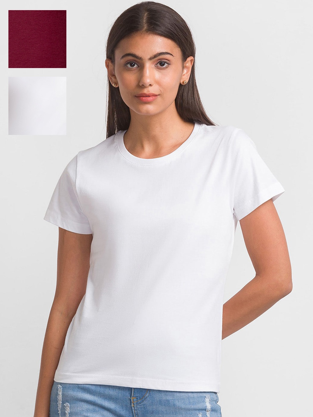 FashionRack Pack Of 3 Cotton T-shirt, White