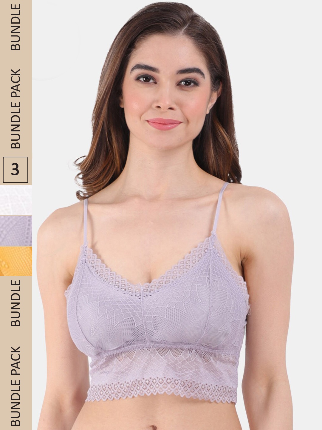 Amour Secret Pack Of 3 Lightly Padded All Day Comfort Seamless Bralette Bra, Purple
Amour Secret Pack Of 3 Lightly Padded All Day Comfort Seamless Bralette Bra, Purple