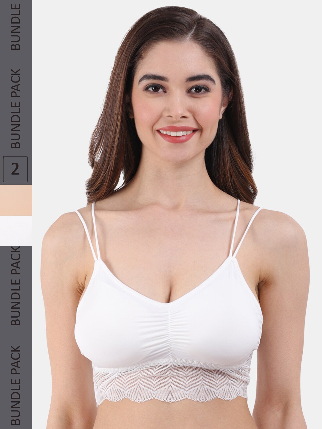Amour Secret Pack Of 2 Removable Padding Seamless All Day Comfort Bralette Bra, White
Amour Secret Pack Of 2 Removable Padding Seamless All Day Comfort Bralette Bra, White