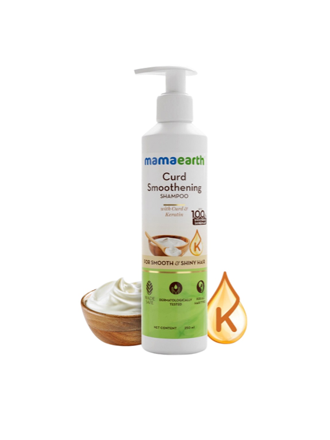 Mamaearth Curd Smoothening Shampoo With Curd & Keratin For Smooth & Shiny Hair 250 ml, White
Mamaearth Curd Smoothening Shampoo With Curd & Keratin For Smooth & Shiny Hair 250 ml, White