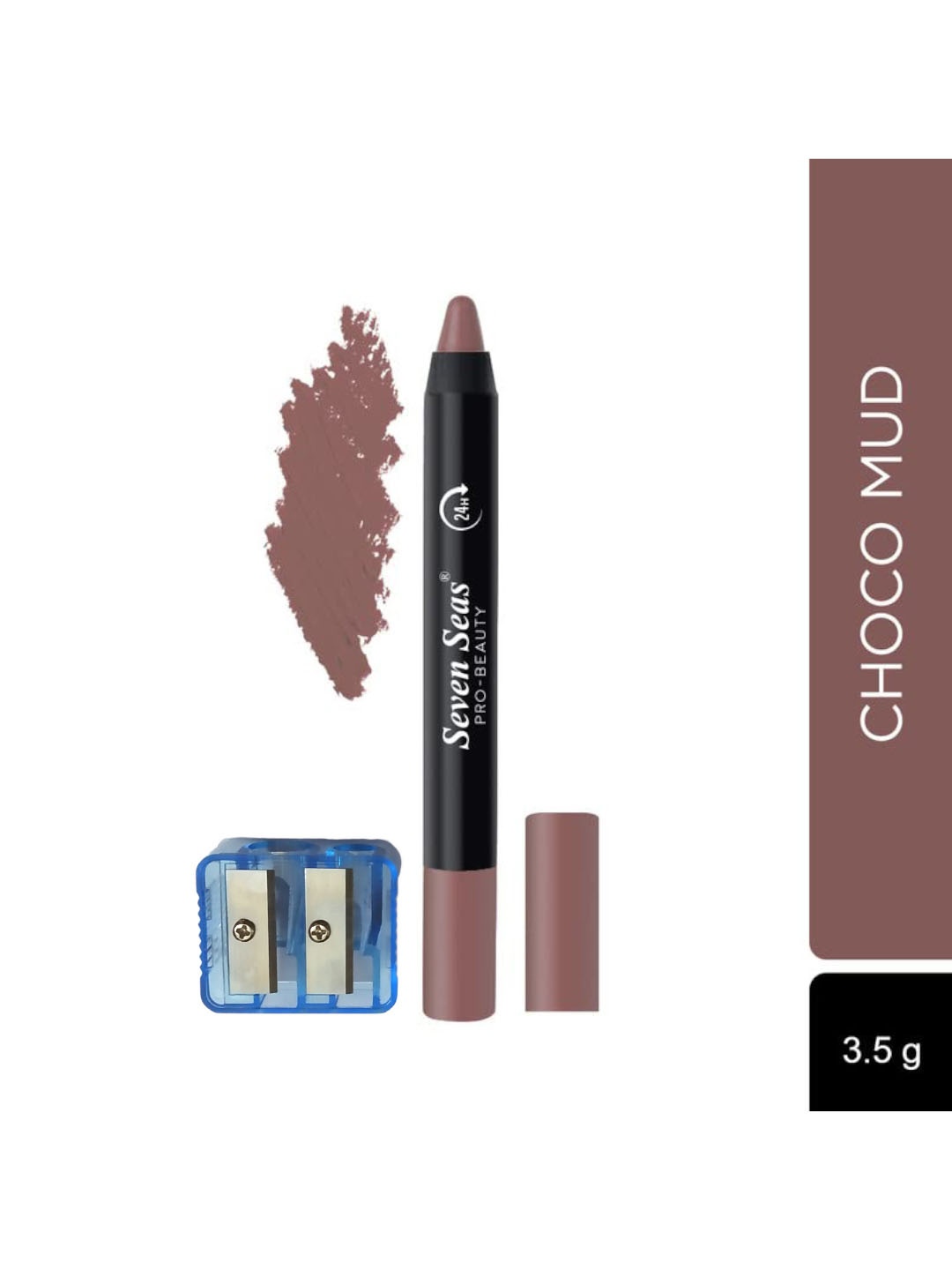 Seven Seas Matte Mood Non Transfer 24Hrs Stay Crayon Lipstick 3.5 g - Choco Mud 10, Brown
Seven Seas Matte Mood Non Transfer 24Hrs Stay Crayon Lipstick 3.5 g - Choco Mud 10, Brown