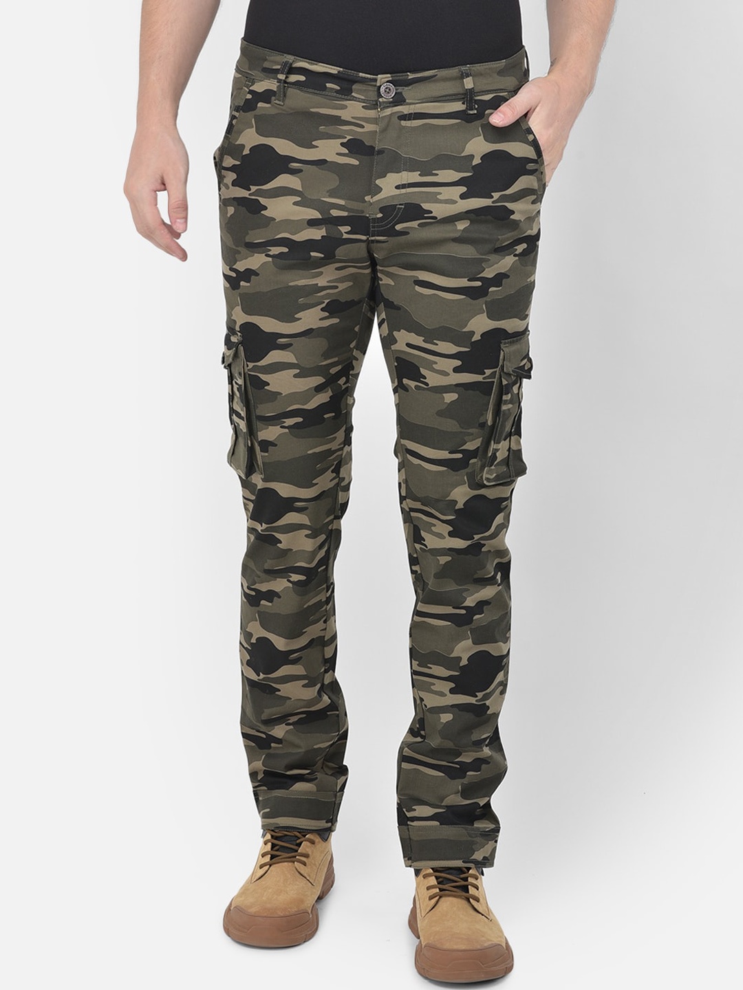 Canary London Men Camouflage Printed Smart Slim Fit Wrinkle Free Cotton Cargos Trousers, Olive
Canary London Men Camouflage Printed Smart Slim Fit Wrinkle Free Cotton Cargos Trousers, Olive