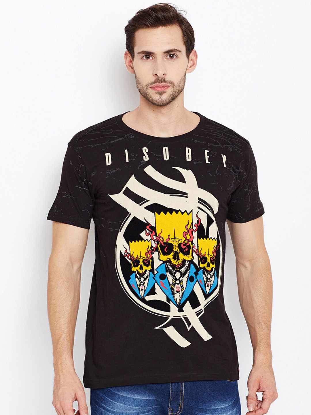 PUNK Graphic Printed Cotton T-shirt, Black
PUNK Graphic Printed Cotton T-shirt, Black