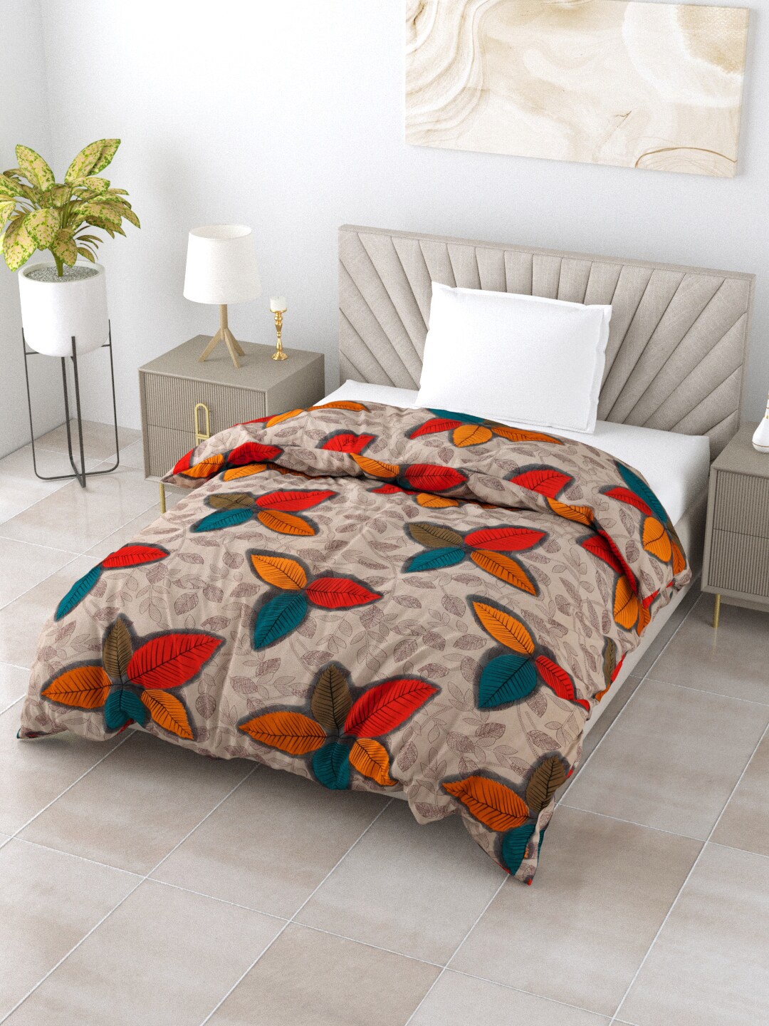 Salona Bichona Relex Beige & Red Floral Mild Winter 110 GSM Single Bed Comforter
Salona Bichona Relex Beige & Red Floral Mild Winter 110 GSM Single Bed Comforter