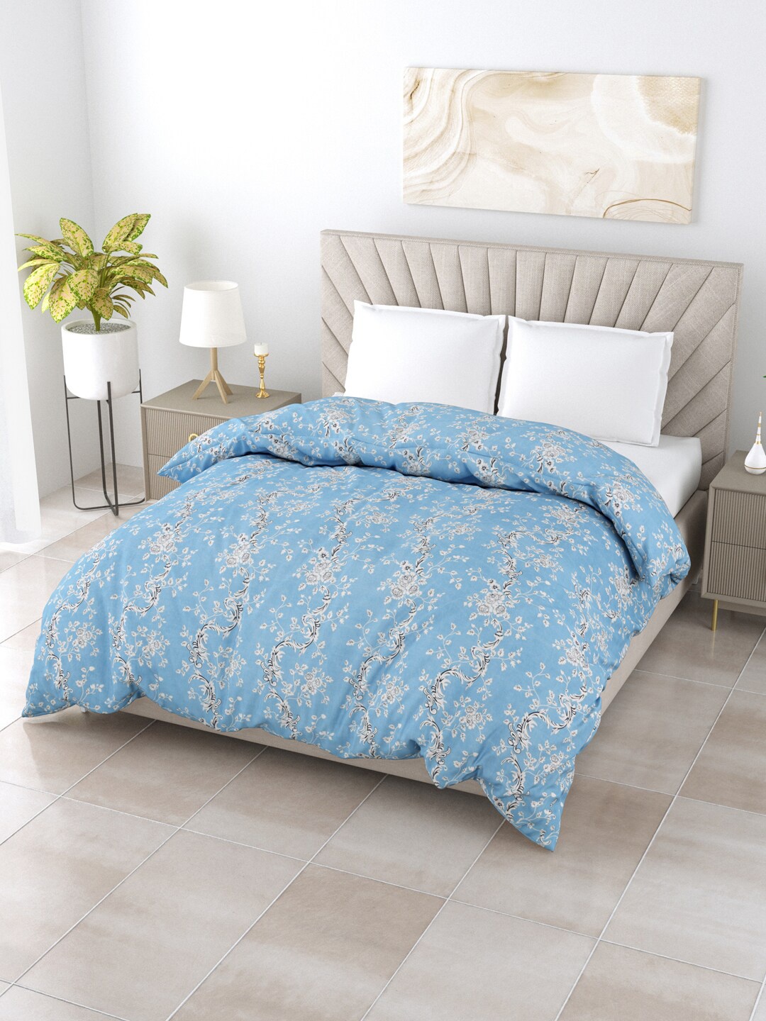 Salona Bichona Relex Turquoise Blue & White Floral AC Room 110 GSM Double Bed Comforter
Salona Bichona Relex Turquoise Blue & White Floral AC Room 110 GSM Double Bed Comforter