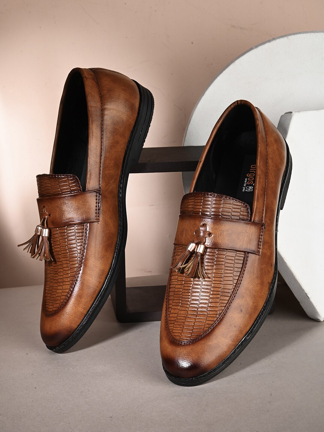 birgos Men Loafers Shoes, Tan