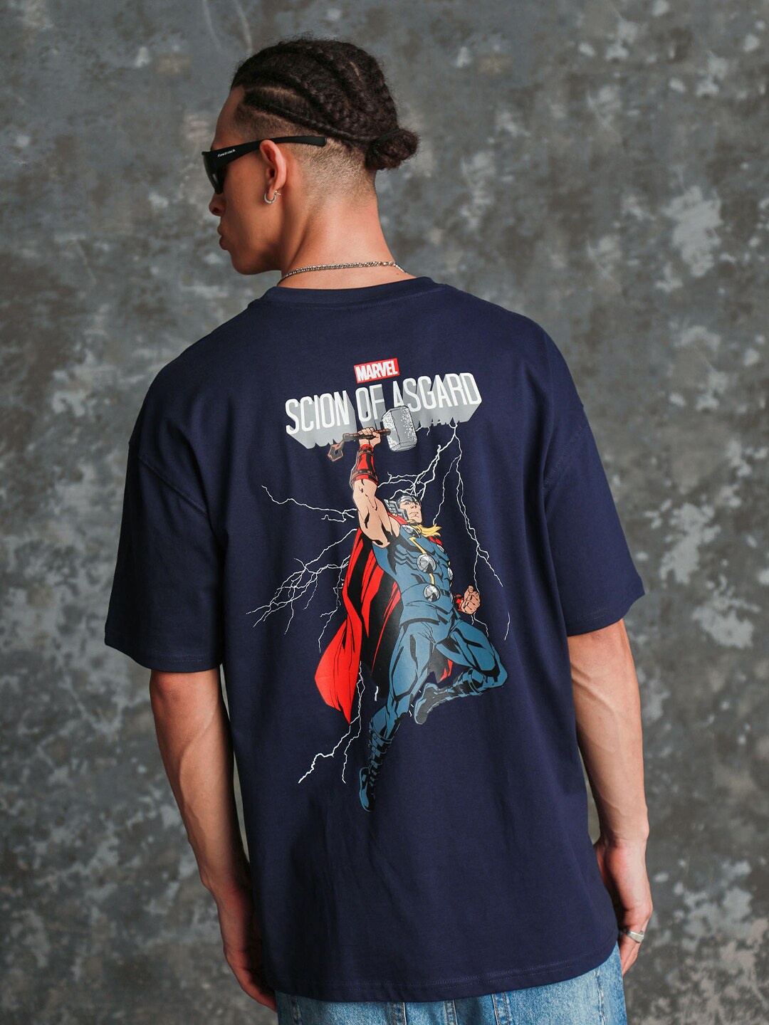 Bonkers Corner Navy Blue Super Hero Printed Drop-Shoulder Sleeves Cotton Oversized T-shirt
Bonkers Corner Navy Blue Super Hero Printed Drop-Shoulder Sleeves Cotton Oversized T-shirt