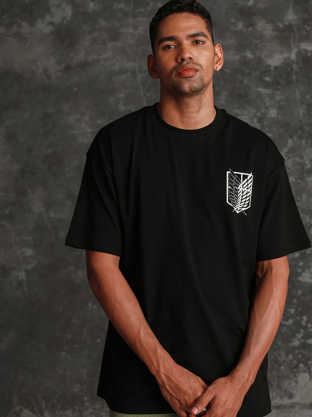 Bonkers Corner Black Graphic Printed Drop-Shoulder Sleeves Cotton Oversize Fit T-shirt
Bonkers Corner Black Graphic Printed Drop-Shoulder Sleeves Cotton Oversize Fit T-shirt