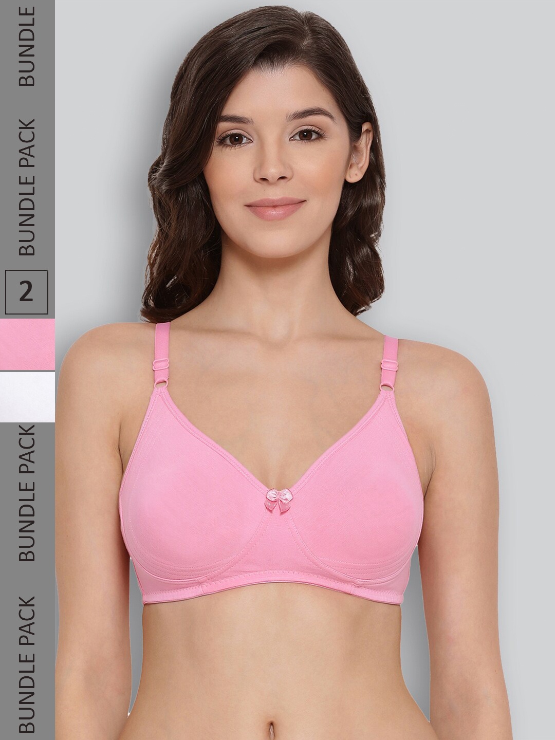 LYRA Pack Of 2 Non Padded Pure Cotton T-Shirt Bra MY_LYRA_BRA_513_WN_BPNK_38B_2PC, White
LYRA Pack Of 2 Non Padded Pure Cotton T-Shirt Bra MY_LYRA_BRA_513_WN_BPNK_38B_2PC, White