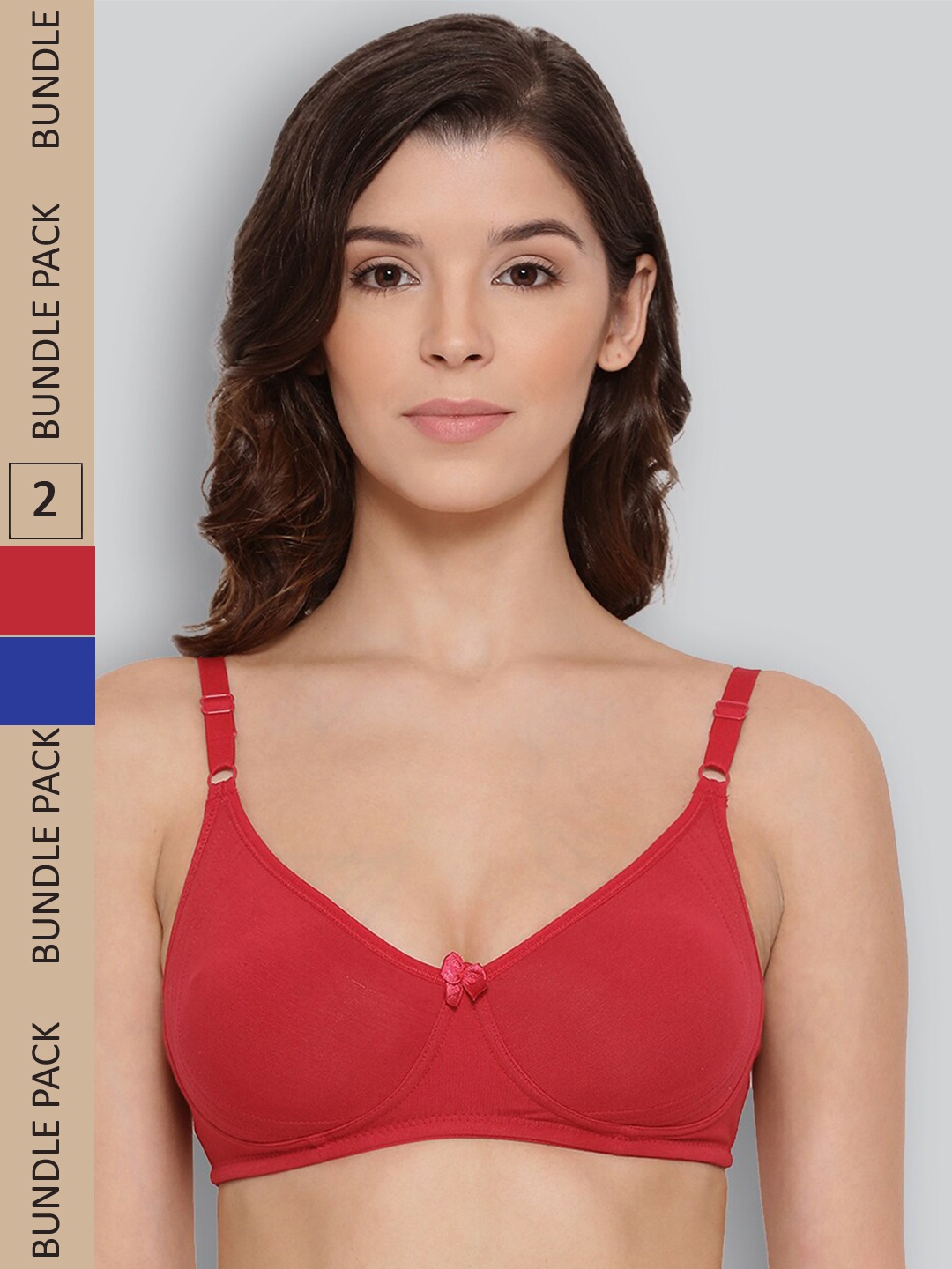 LYRA Pack Of 2 Non Padded Seamless Moulded Full Coverage Pure Cotton Underwired Bra, Blue
LYRA Pack Of 2 Non Padded Seamless Moulded Full Coverage Pure Cotton Underwired Bra, Blue