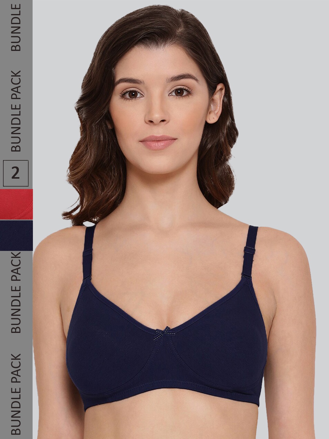 LYRA Pack of 2 Underwired All Day Comfort Seamless Pure Cotton T-shirt Bra, Navy blue
LYRA Pack of 2 Underwired All Day Comfort Seamless Pure Cotton T-shirt Bra, Navy blue