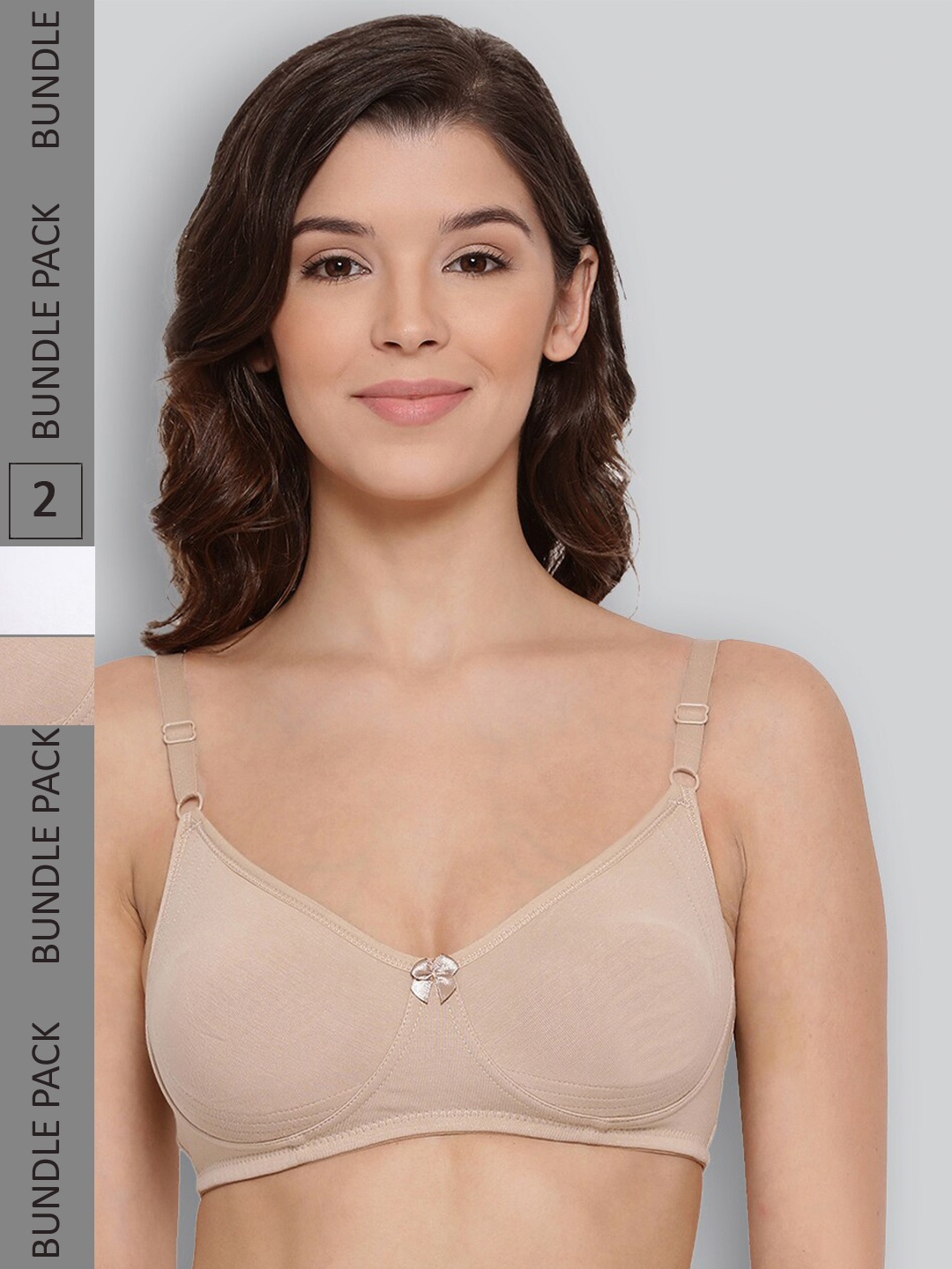 LYRA Pack of 2 Underwired All Day Comfort Seamless Pure Cotton T-shirt Bra, White