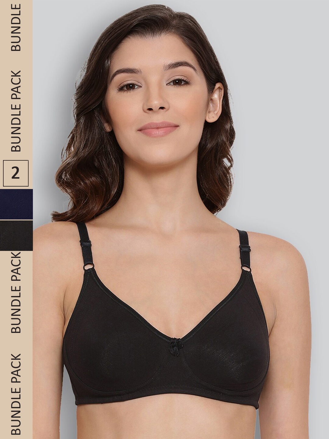 LYRA Pack Of 2 Underwired Pure Cotton Non Padded All Day Comfort Seamless T-shirt Bra, Black
LYRA Pack Of 2 Underwired Pure Cotton Non Padded All Day Comfort Seamless T-shirt Bra, Black