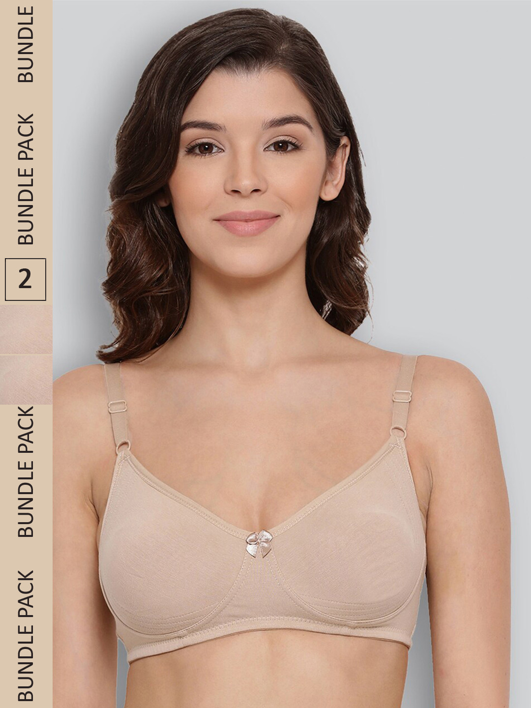 LYRA Pack Of 2 Non Padded Seamless Moulded Full Coverage Pure Cotton Underwired Bra, Beige
LYRA Pack Of 2 Non Padded Seamless Moulded Full Coverage Pure Cotton Underwired Bra, Beige