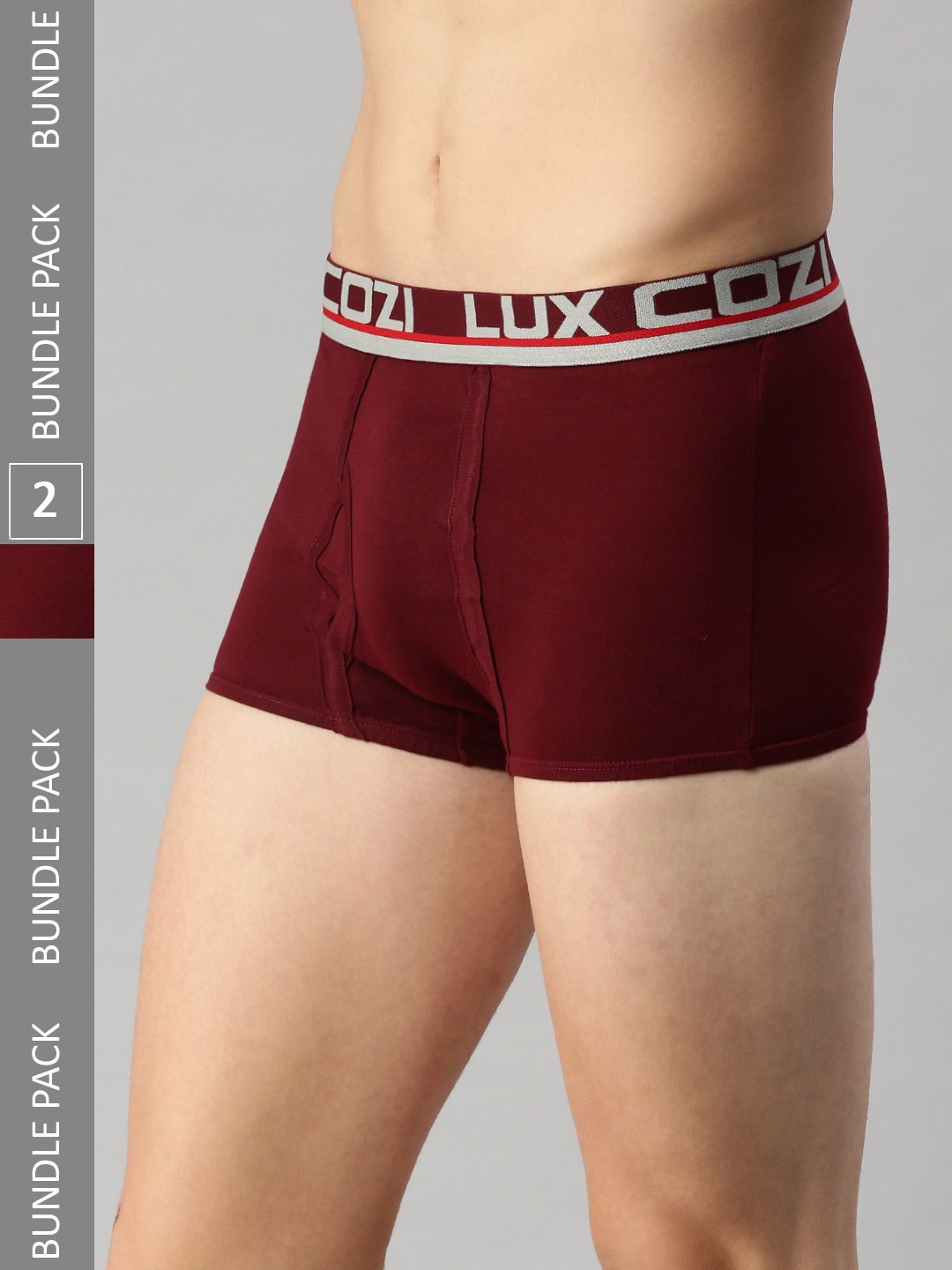Lux Cozi Men Pack Of 2 Pure Cotton Outer Elastic Short Trunks- COZI_GLO_MT_MRN_2PC, Maroon
Lux Cozi Men Pack Of 2 Pure Cotton Outer Elastic Short Trunks- COZI_GLO_MT_MRN_2PC, Maroon