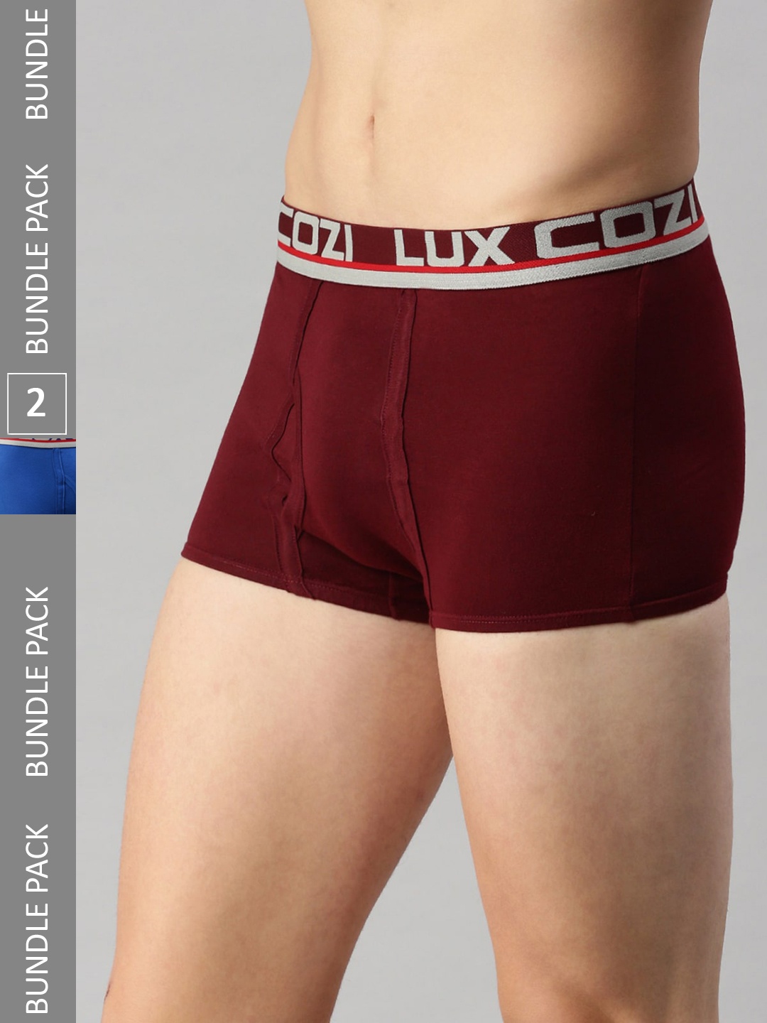 Lux Cozi Men Pack Of 2 Pure Cotton Outer Elastic Short Trunks- COZI_GLO_MT_BU_MRN_2PC, Maroon
Lux Cozi Men Pack Of 2 Pure Cotton Outer Elastic Short Trunks- COZI_GLO_MT_BU_MRN_2PC, Maroon