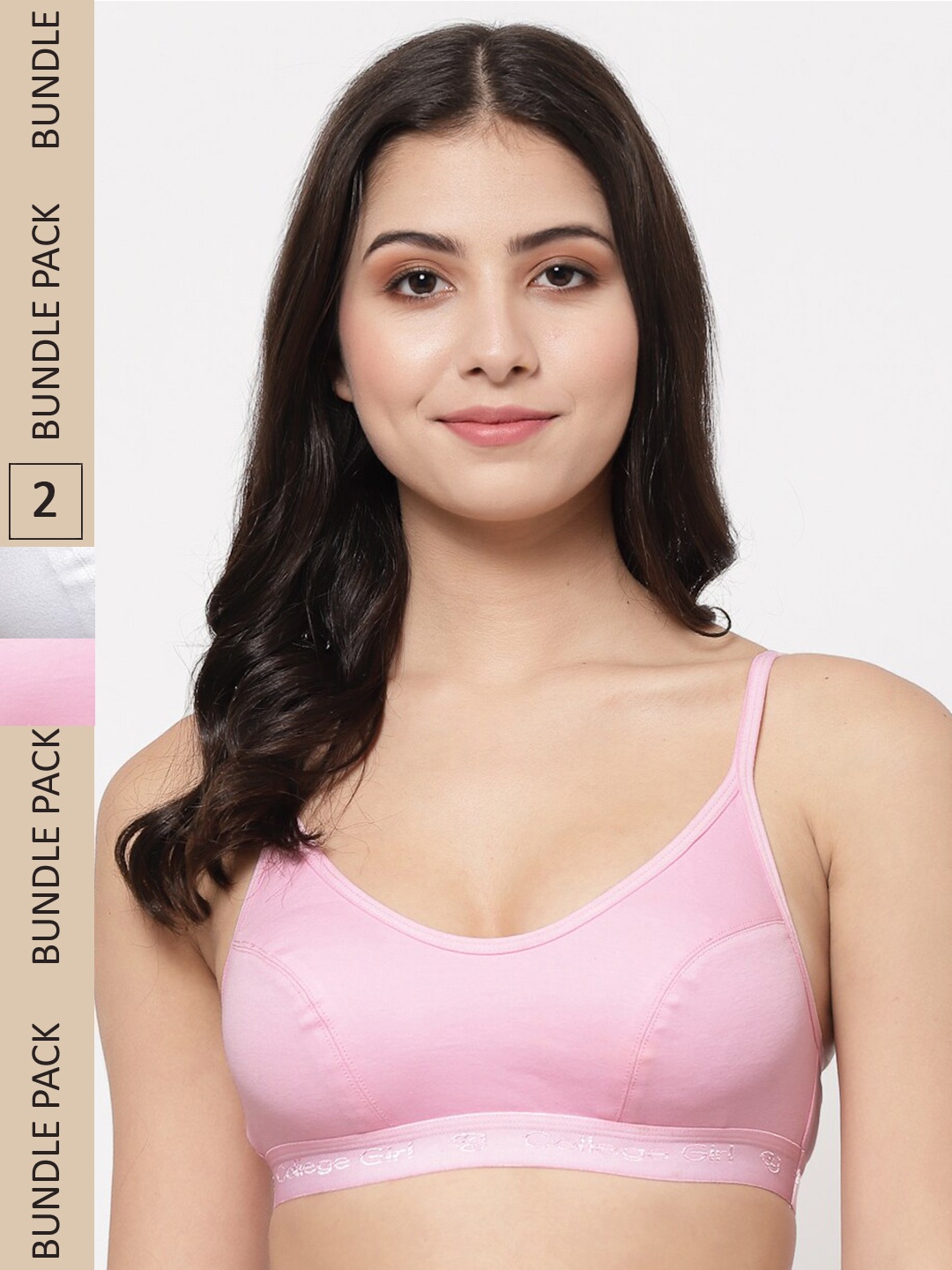 College Girl Pack Of 2 Cotton Non Padded All Day Comfort Training or Gym Cut & Sew Bra, Pink
College Girl Pack Of 2 Cotton Non Padded All Day Comfort Training or Gym Cut & Sew Bra, Pink