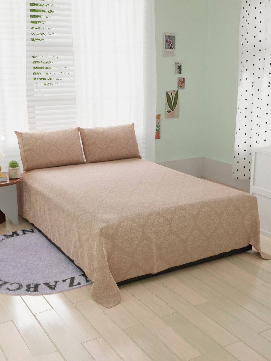 BELVOSTUM Damask Beige Printed 240 TC Microfiber Double King Bedsheet & 2 Pillow Covers
BELVOSTUM Damask Beige Printed 240 TC Microfiber Double King Bedsheet & 2 Pillow Covers