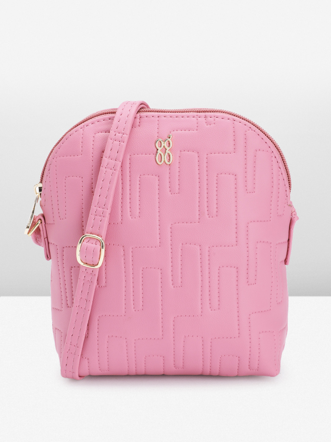 Baggit Textured Self Design PU Regular Structured Sling Bag, Rose
Baggit Textured Self Design PU Regular Structured Sling Bag, Rose