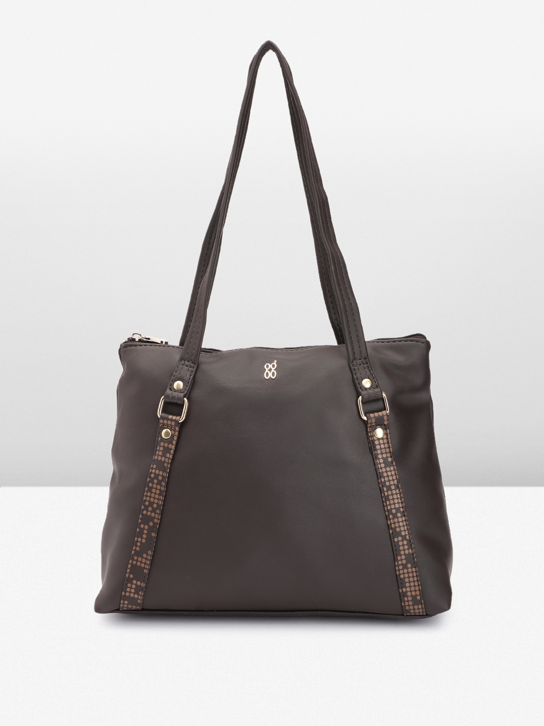 Baggit Women Solid Shoulder Bag, Brown