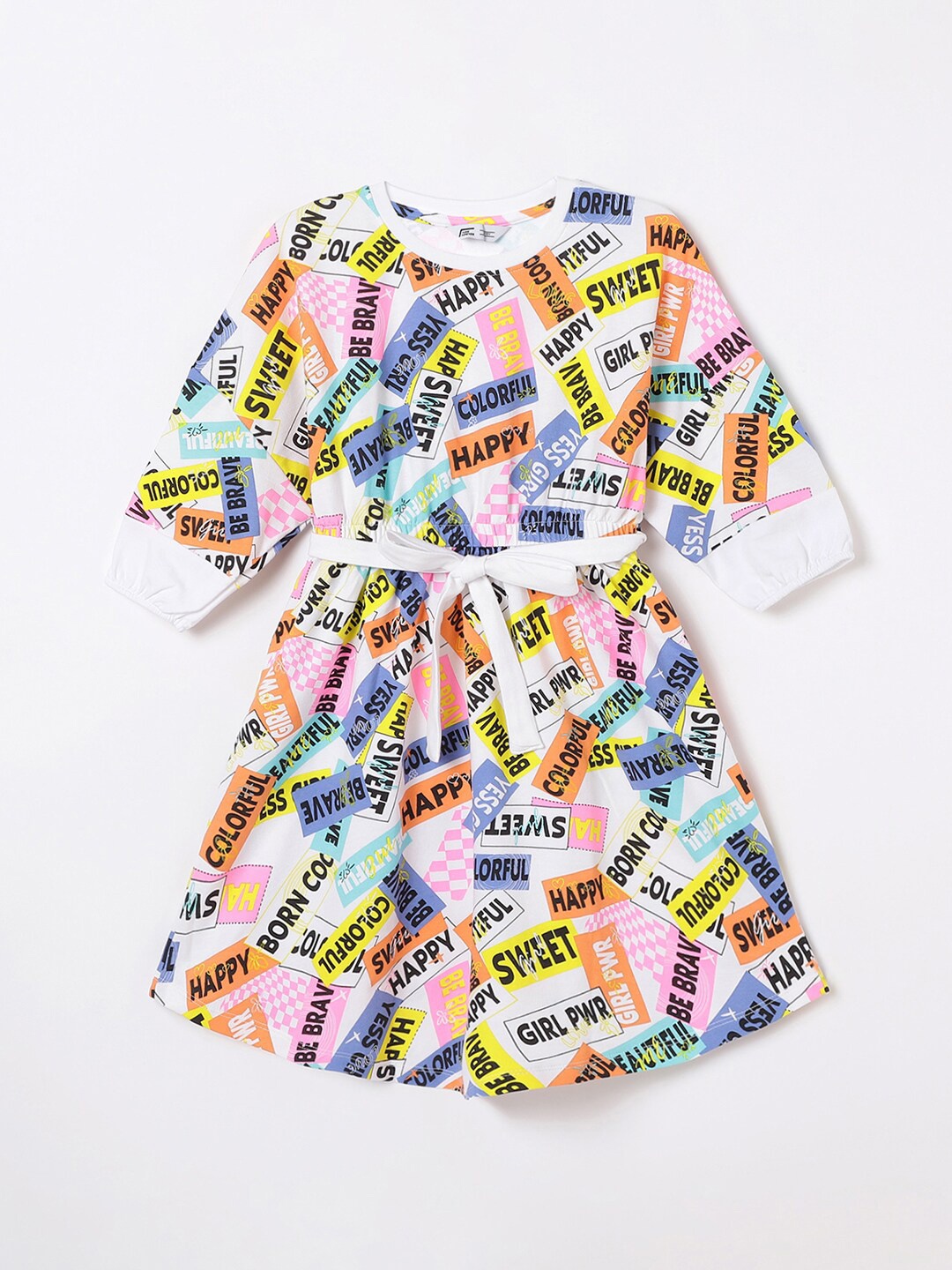 Fame Forever by Lifestyle Girls Typography Printed Pure Cotton Fit & Flare Dress, Blue
Fame Forever by Lifestyle Girls Typography Printed Pure Cotton Fit & Flare Dress, Blue