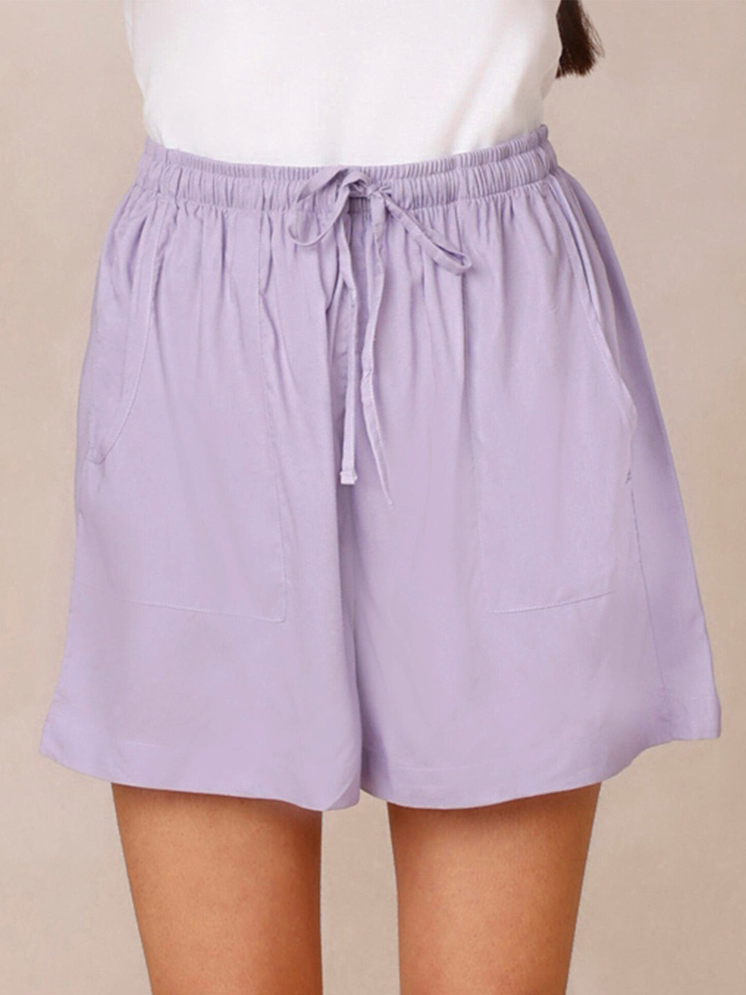 Nykd Women Cotton Lounge Shorts, Lavender 
Nykd Women Cotton Lounge Shorts, Lavender