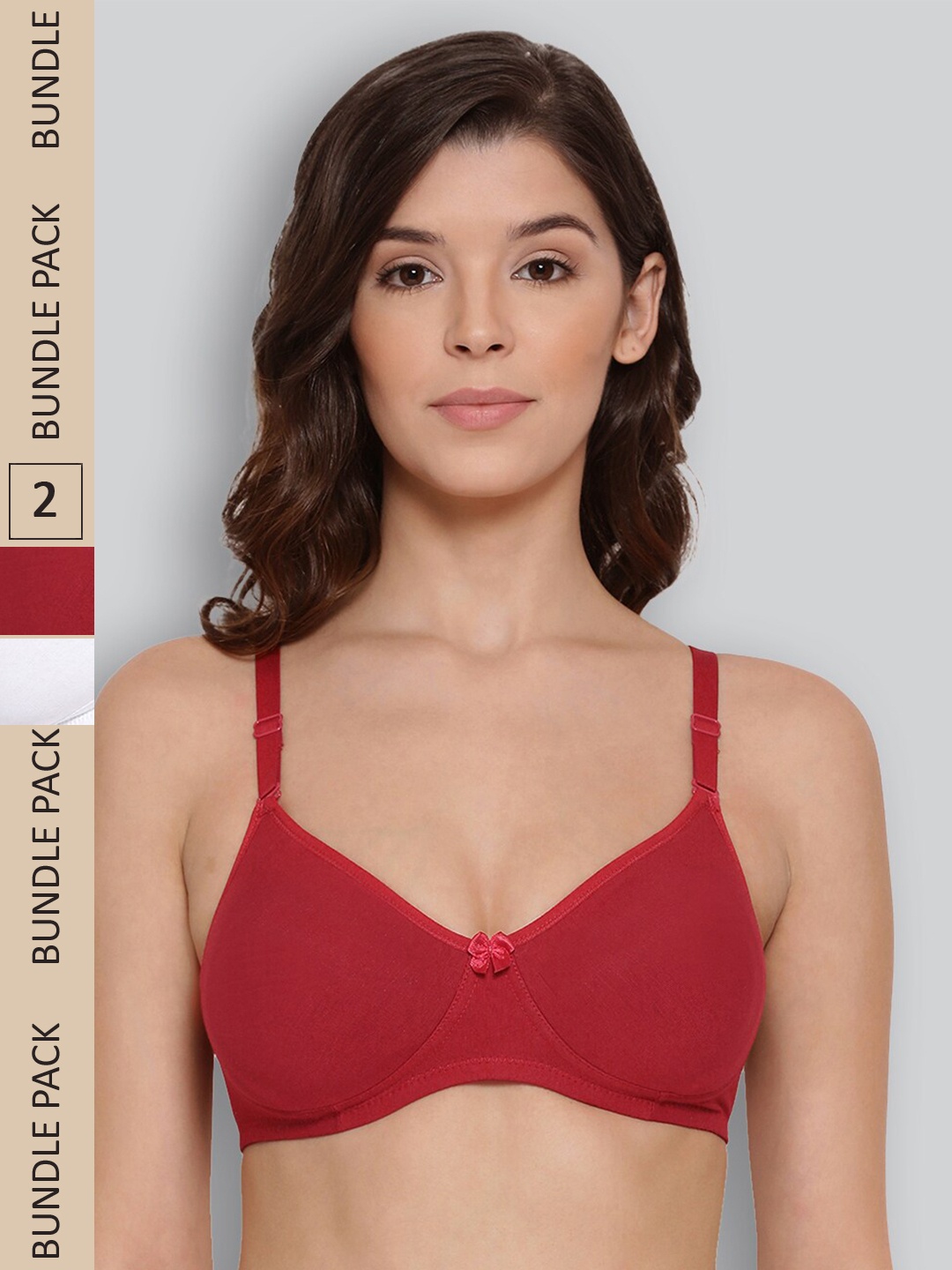 LYRA Pack Of 2 Combed Cotton Wirefree Secret Support Bra with Detachable Strap, White
LYRA Pack Of 2 Combed Cotton Wirefree Secret Support Bra with Detachable Strap, White