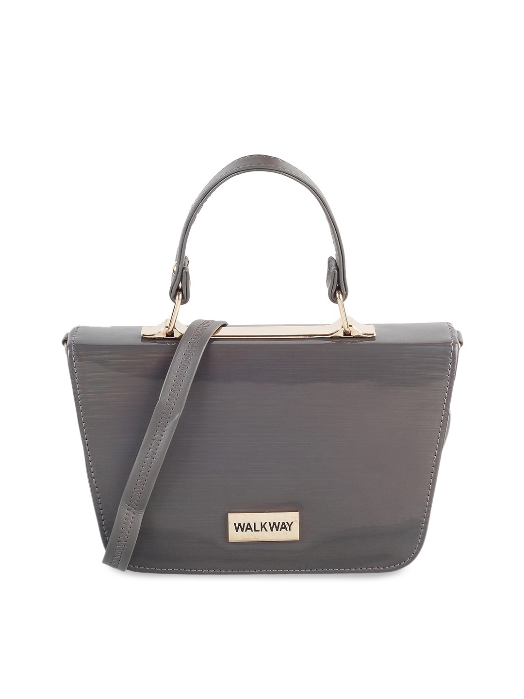 WALKWAY by Metro Applique Bucket Handheld Bag, Grey