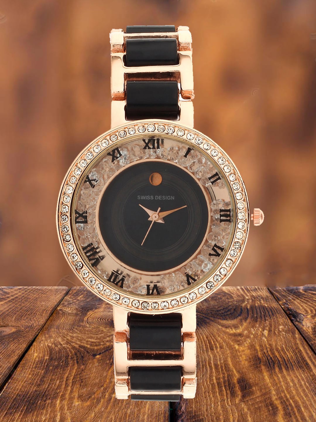 Swiss Design Women Embellished Bracelet Style Straps Analogue Watch SDWatch-E1, Black
Swiss Design Women Embellished Bracelet Style Straps Analogue Watch SDWatch-E1, Black