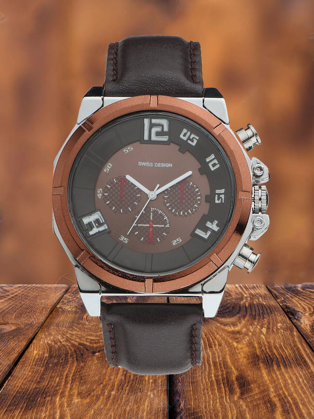 Swiss Design Men Patterned Dial & Straps Water Resistant Analogue Watch SDWatch-706-BR, Brown
Swiss Design Men Patterned Dial & Straps Water Resistant Analogue Watch SDWatch-706-BR, Brown
