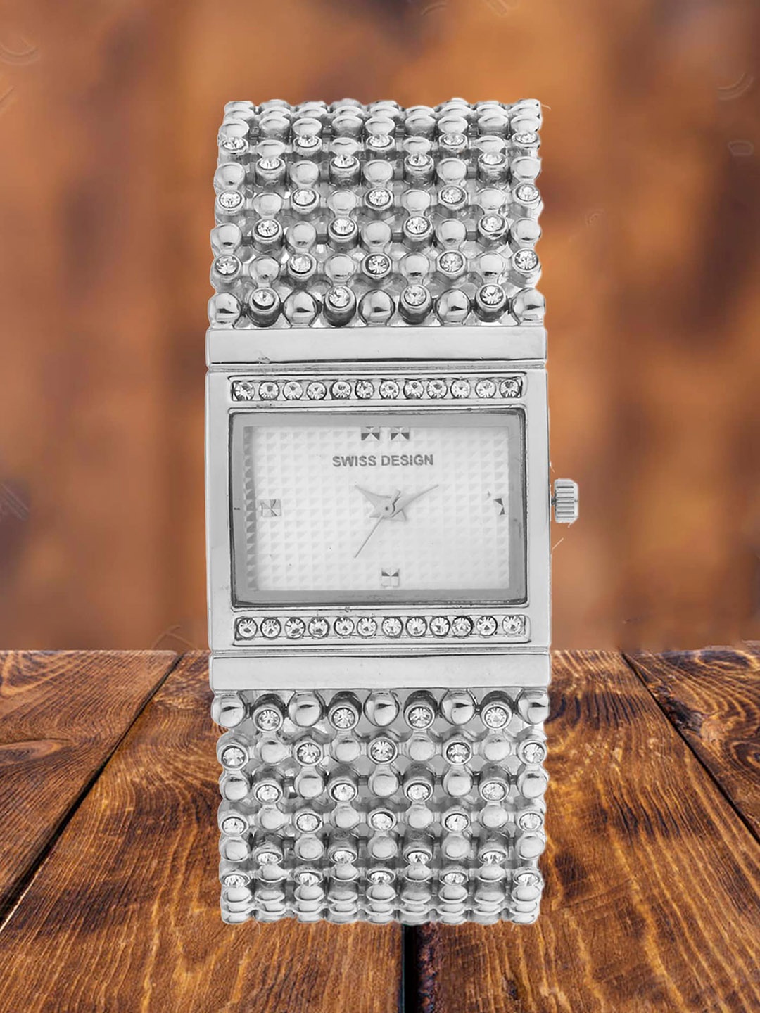 Swiss Design Women Embellished Dial & Bracelet Style Straps Analogue Watch SDWatch-A2, White
Swiss Design Women Embellished Dial & Bracelet Style Straps Analogue Watch SDWatch-A2, White