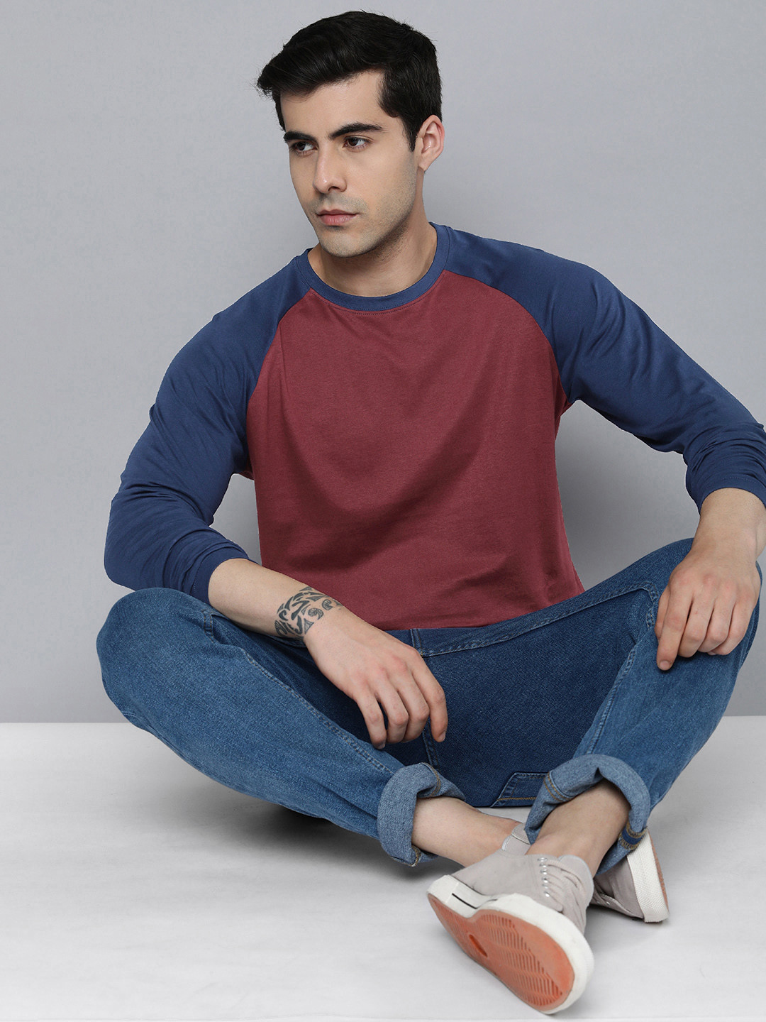 ether Colourblocked Cotton T-shirt, Maroon
ether Colourblocked Cotton T-shirt, Maroon