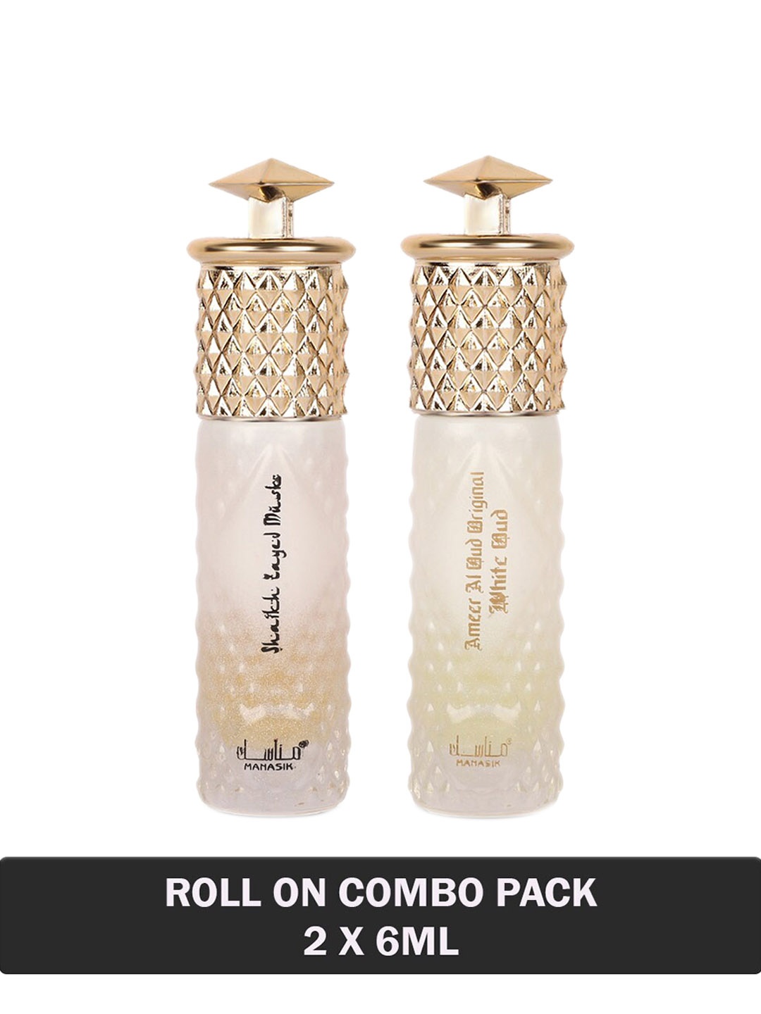 MANASIK Set Of 2 Shaikh Zayed Musk & Ameer Al Oud Original White Oud Attar - 6 ml Each
MANASIK Set Of 2 Shaikh Zayed Musk & Ameer Al Oud Original White Oud Attar - 6 ml Each