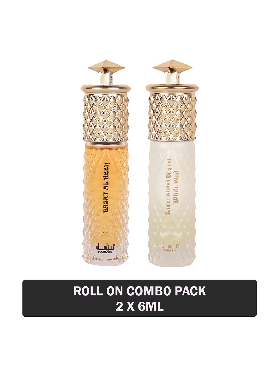MANASIK Set Of 2 Basat Al Reeh & Ameer Al Oud Original White Oud Attar - 6ml Each, Multi
MANASIK Set Of 2 Basat Al Reeh & Ameer Al Oud Original White Oud Attar - 6ml Each, Multi