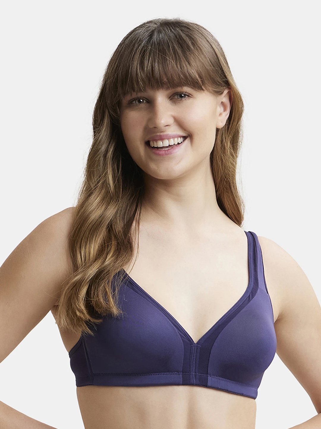 Jockey Wirefree Non Padded Soft Touch Full Coverage Stylised Mesh Panel Tshirt Bra-1820, Navy blue
Jockey Wirefree Non Padded Soft Touch Full Coverage Stylised Mesh Panel Tshirt Bra-1820, Navy blue