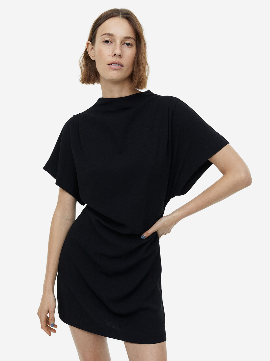 H&M Gathered crpe dress, Black
H&M Gathered crpe dress, Black