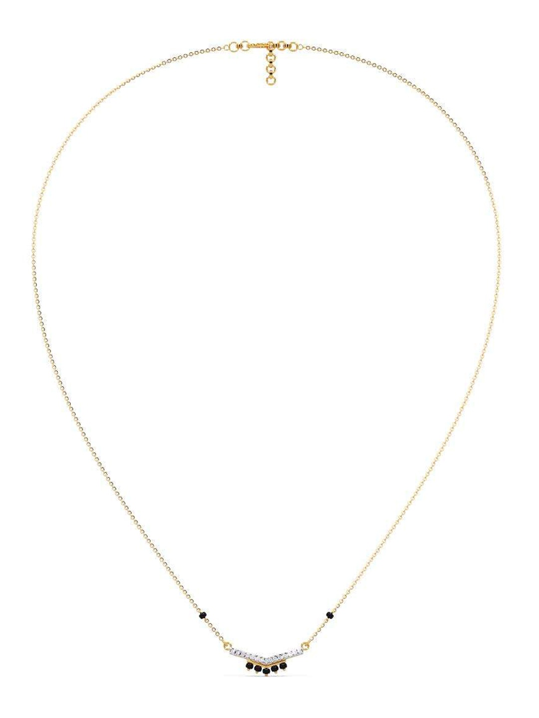 CANDERE A KALYAN JEWELLERS COMPANY 18K Gold BIS Hallmark Diamond Mangalsutra with Chain
CANDERE A KALYAN JEWELLERS COMPANY 18K Gold BIS Hallmark Diamond Mangalsutra with Chain