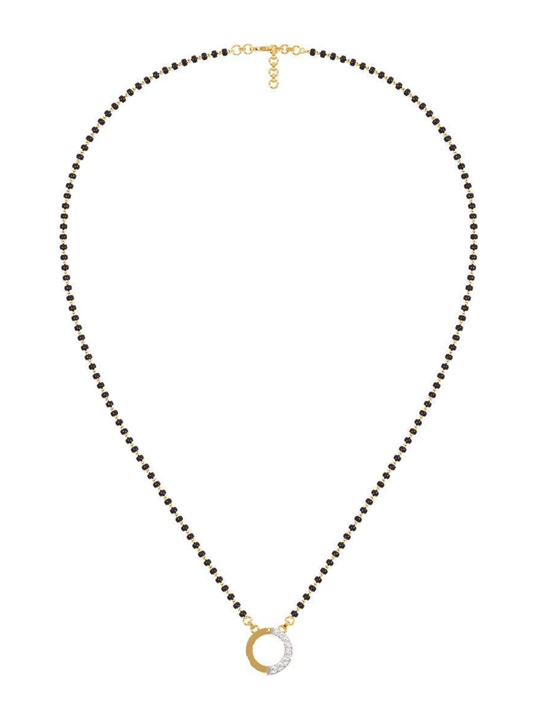 CANDERE A KALYAN JEWELLERS COMPANY 18K Yellow Gold BIS Hallmark CZ Mangalsutra- 3.31 g, White
CANDERE A KALYAN JEWELLERS COMPANY 18K Yellow Gold BIS Hallmark CZ Mangalsutra- 3.31 g, White