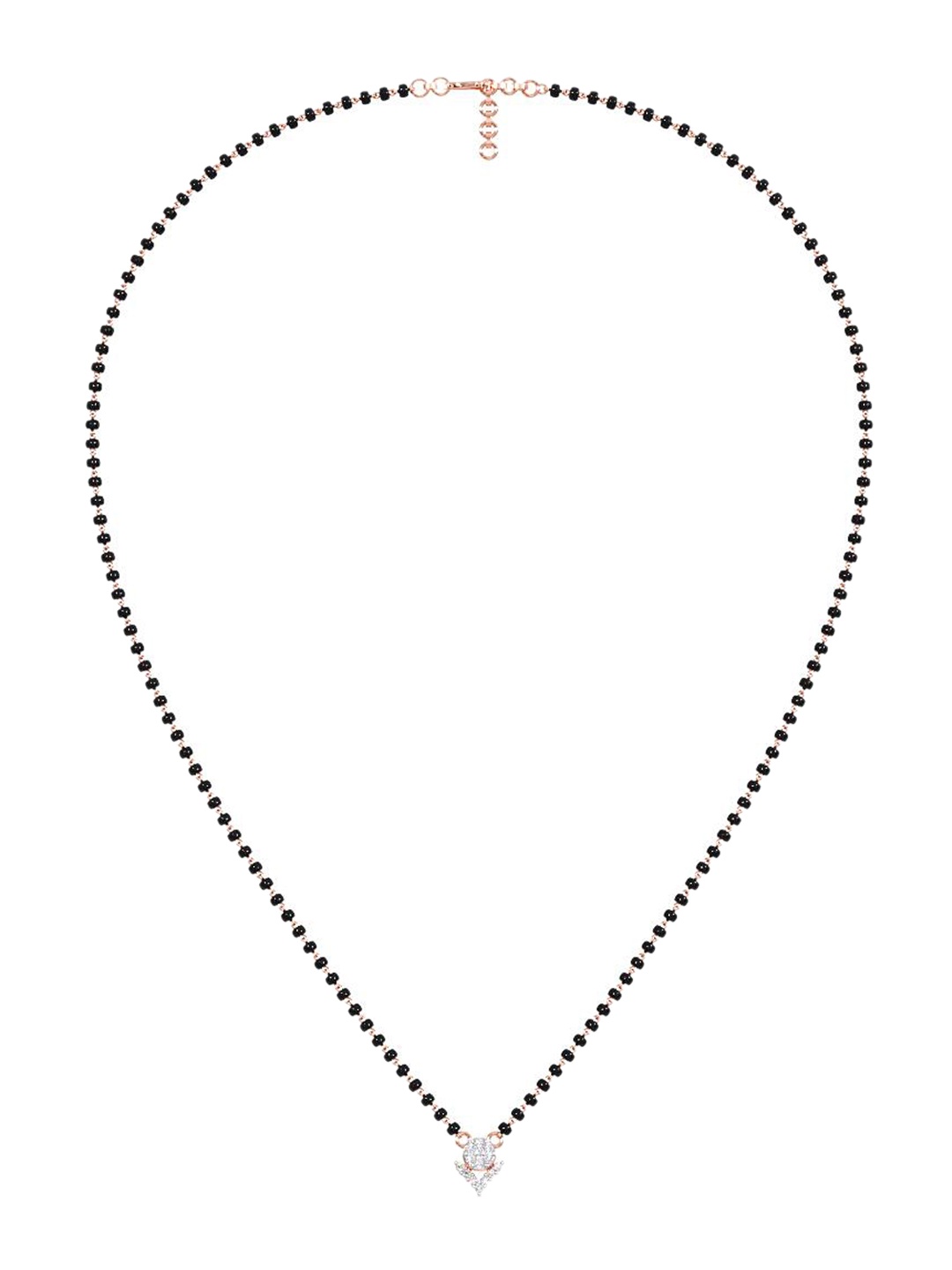 CANDERE A KALYAN JEWELLERS COMPANY 14KT Rose Gold BIS Hallmark Mangalsutra with Chain, White
CANDERE A KALYAN JEWELLERS COMPANY 14KT Rose Gold BIS Hallmark Mangalsutra with Chain, White