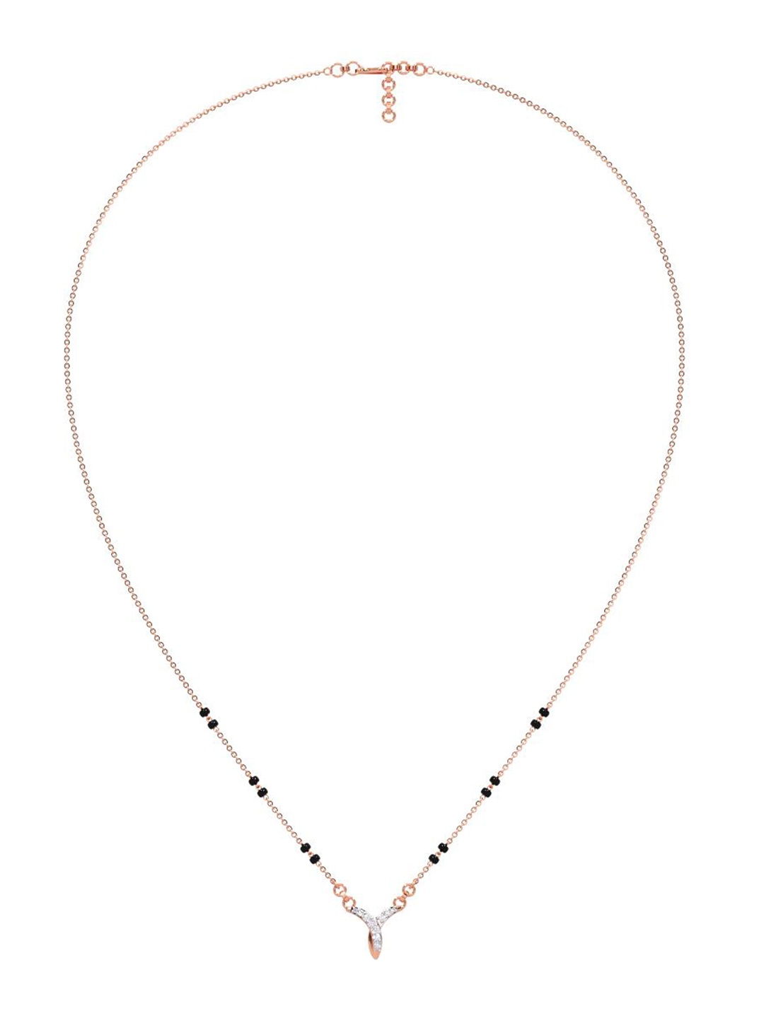 CANDERE A KALYAN JEWELLERS COMPANY 18K Rose Gold BIS Hallmark Diamond Mangalsutra 2.31g, White
CANDERE A KALYAN JEWELLERS COMPANY 18K Rose Gold BIS Hallmark Diamond Mangalsutra 2.31g, White