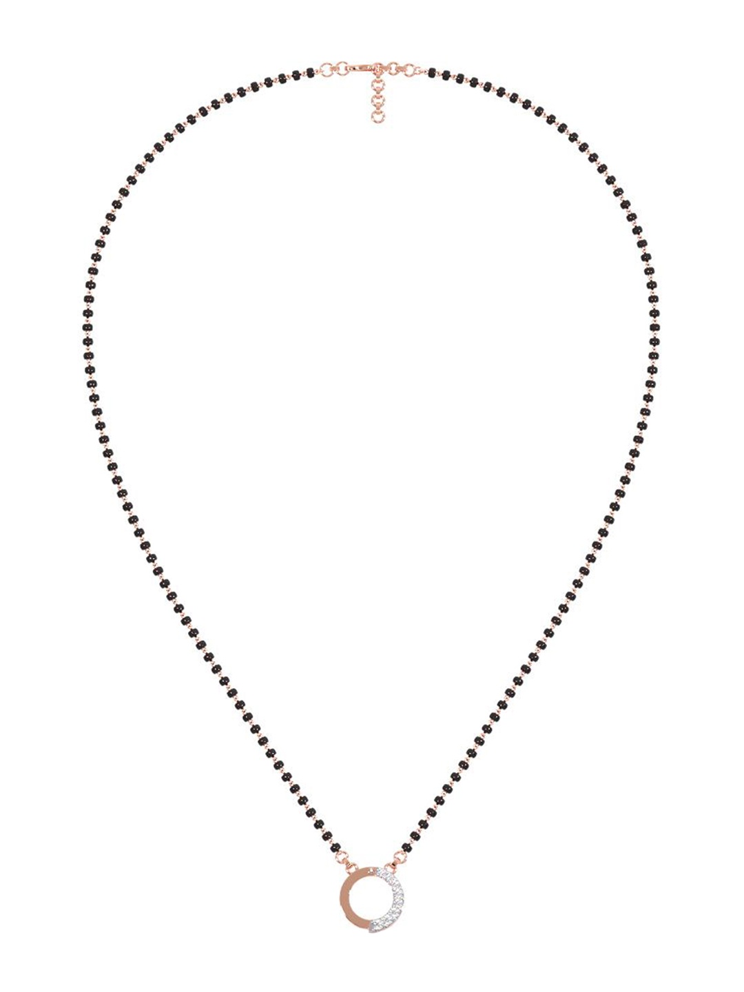CANDERE A KALYAN JEWELLERS COMPANY 14KT Gold CZ Studded Mangalsutra with Chain, Rose gold
CANDERE A KALYAN JEWELLERS COMPANY 14KT Gold CZ Studded Mangalsutra with Chain, Rose gold