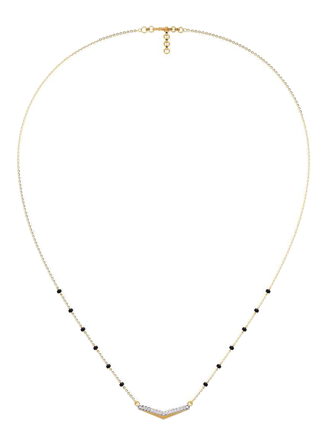 CANDERE A KALYAN JEWELLERS COMPANY 18K Gold BIS Hallmark Diamond Mangalsutra & Chain, White
CANDERE A KALYAN JEWELLERS COMPANY 18K Gold BIS Hallmark Diamond Mangalsutra & Chain, White